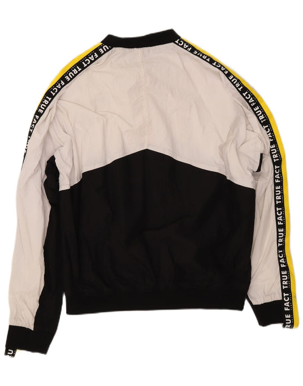 Мужская ветровка ZARA с графическим рисунком UK 40, большая белая с цветными блоками