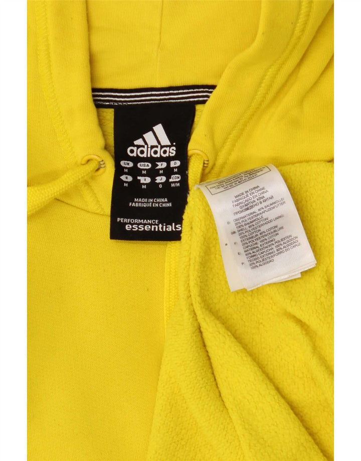 Мужской джемпер с капюшоном Adidas с графическим рисунком, средний желтый полиэстер