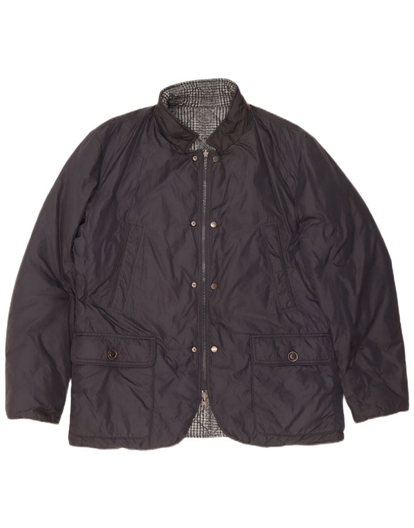 Мужская двусторонняя стеганая куртка Генри Коттонс, Великобритания 42 XL, темно-синий