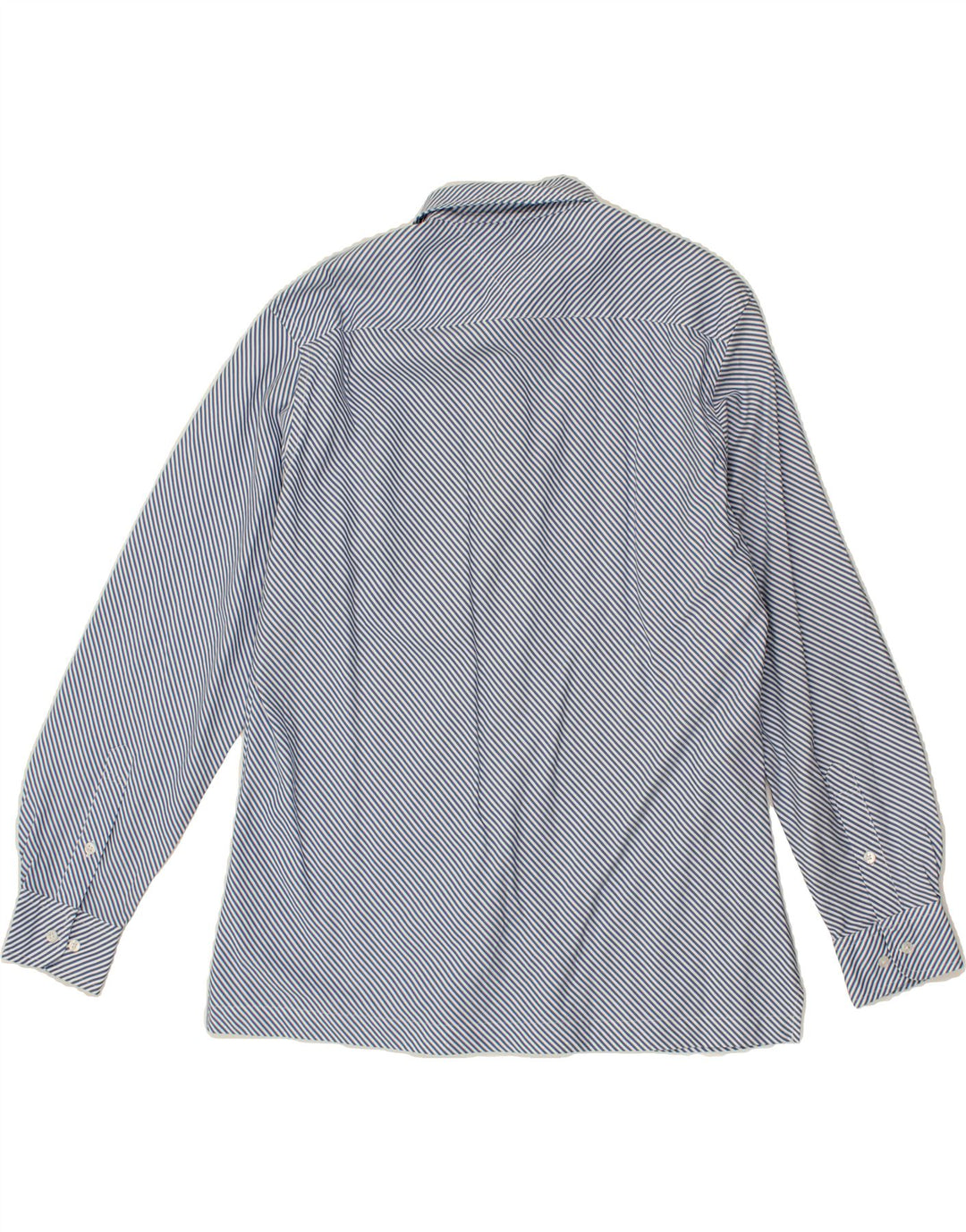 TOMMY HILFIGER Mens Shirt Large Blue Striped Cotton Vintage Tommy Hilfiger and Second-Hand Tommy Hilfiger from Messina Hembry 