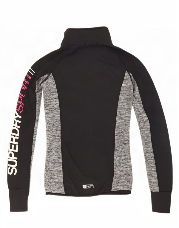 Женский спортивный костюм Superdry с графическим рисунком UK 6 XS, черный цветной блок