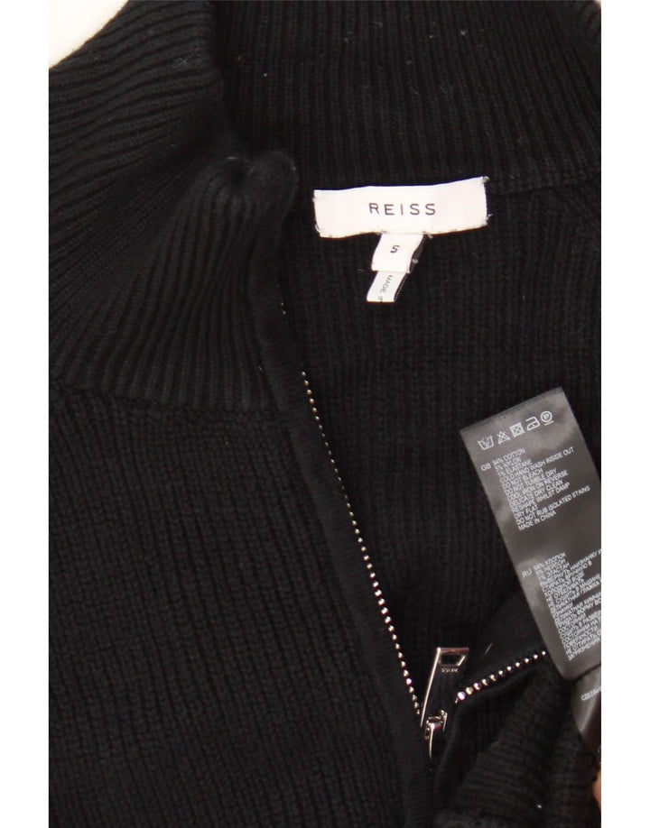 Мужской кардиган Reiss, маленький черный хлопковый свитер