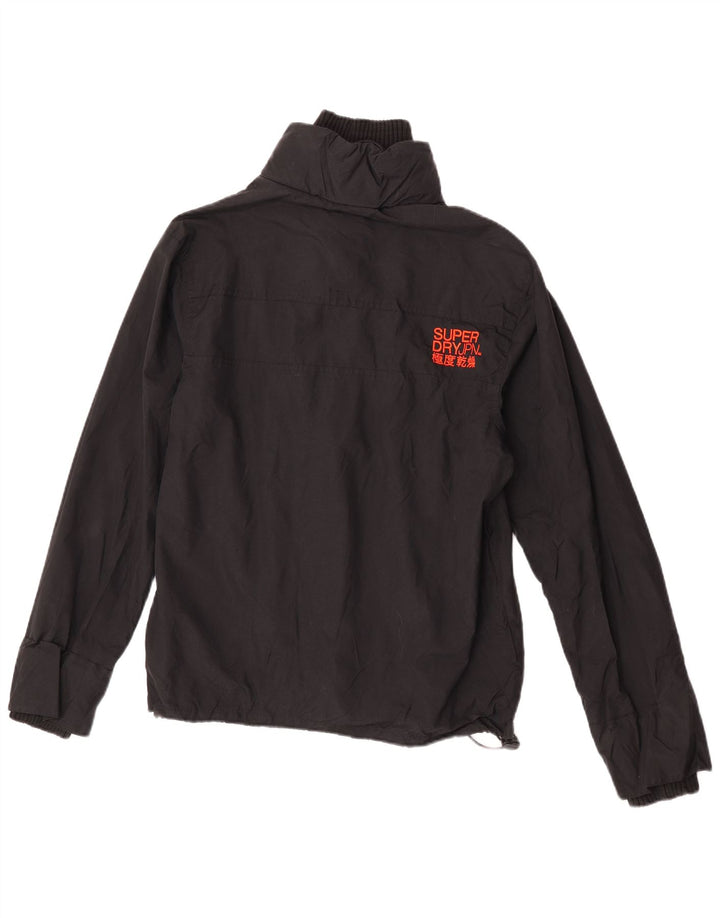 Женская дождевик Superdry UK 16, большой черный нейлон
