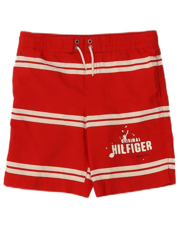 Tommy Hilfiger Плавательные шорты с рисунком для мальчиков 5–6 лет в красную полоску