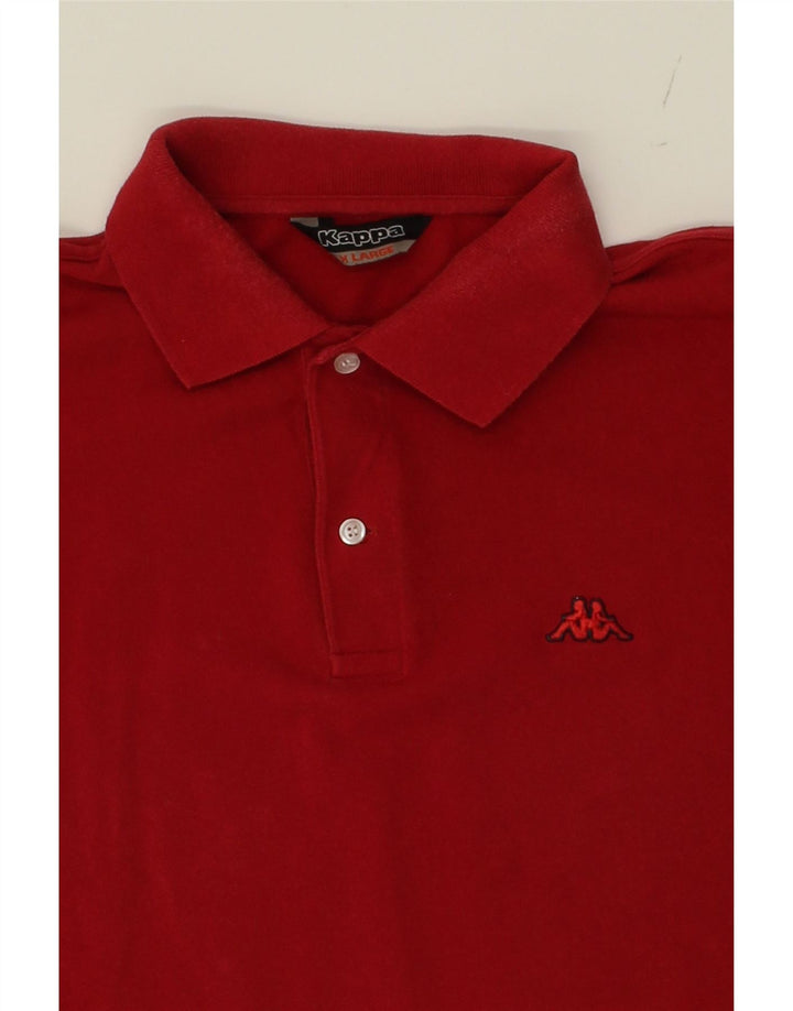 KAPPA Mens Polo Shirt XL Red Cotton Vintage Kappa and Second-Hand Kappa from Messina Hembry 