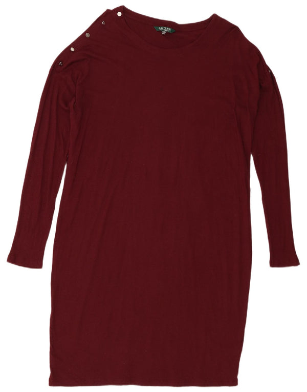 Женское платье-футляр с длинными рукавами Ralph Lauren, Великобритания, 18 XL, бордовый хлопок, хлопок