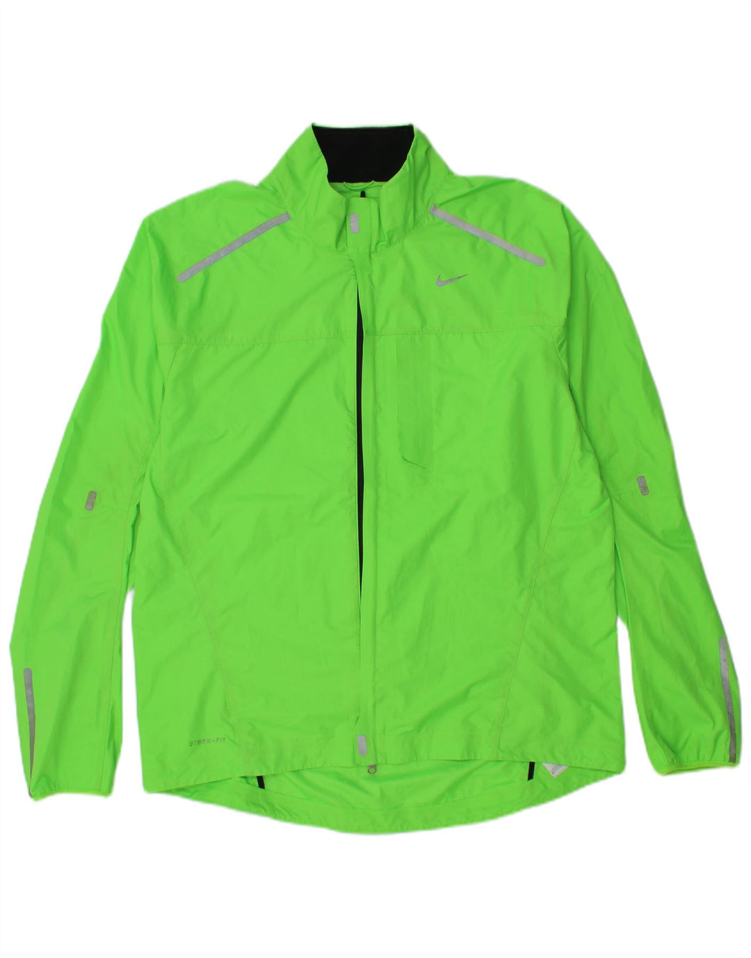 NIKE Mens Storm-Fit Rain Jacket UK 42/44 Large Green Polyester