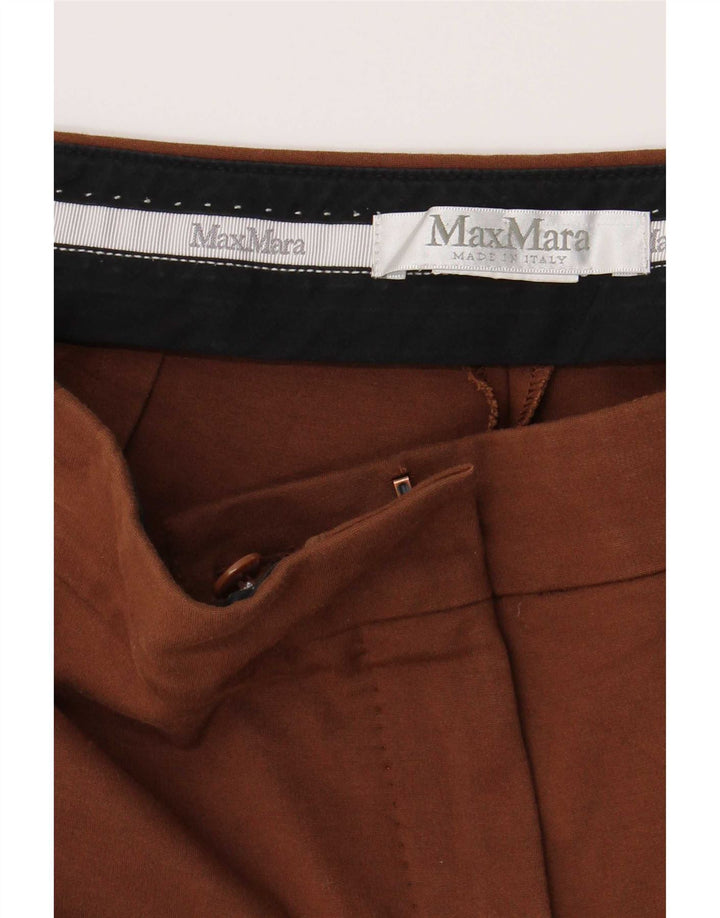 Женские узкие повседневные брюки Max Mara W30 L26 коричневые