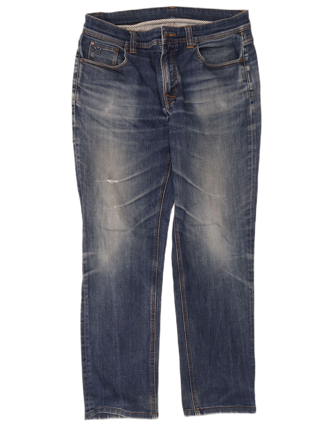 Мужские прямые джинсы Crew Clothing W34 L34 синие