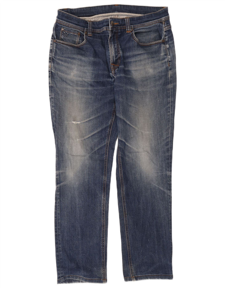 Мужские прямые джинсы Crew Clothing W34 L34 синие