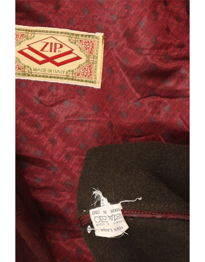 Мужской дафлкот с капюшоном Zip IT 38 Medium Burgundy Wool