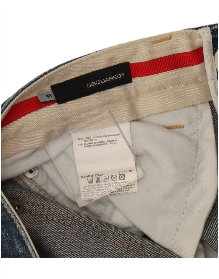 Мужские прямые джинсы Dsquared2 IT 48 Medium W34 L29 Синий хлопок