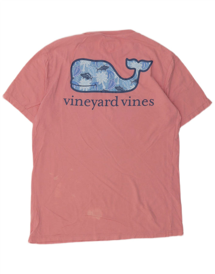 VINEYARD VINES Мужская футболка с рисунком, маленький розовый хлопковый топ
