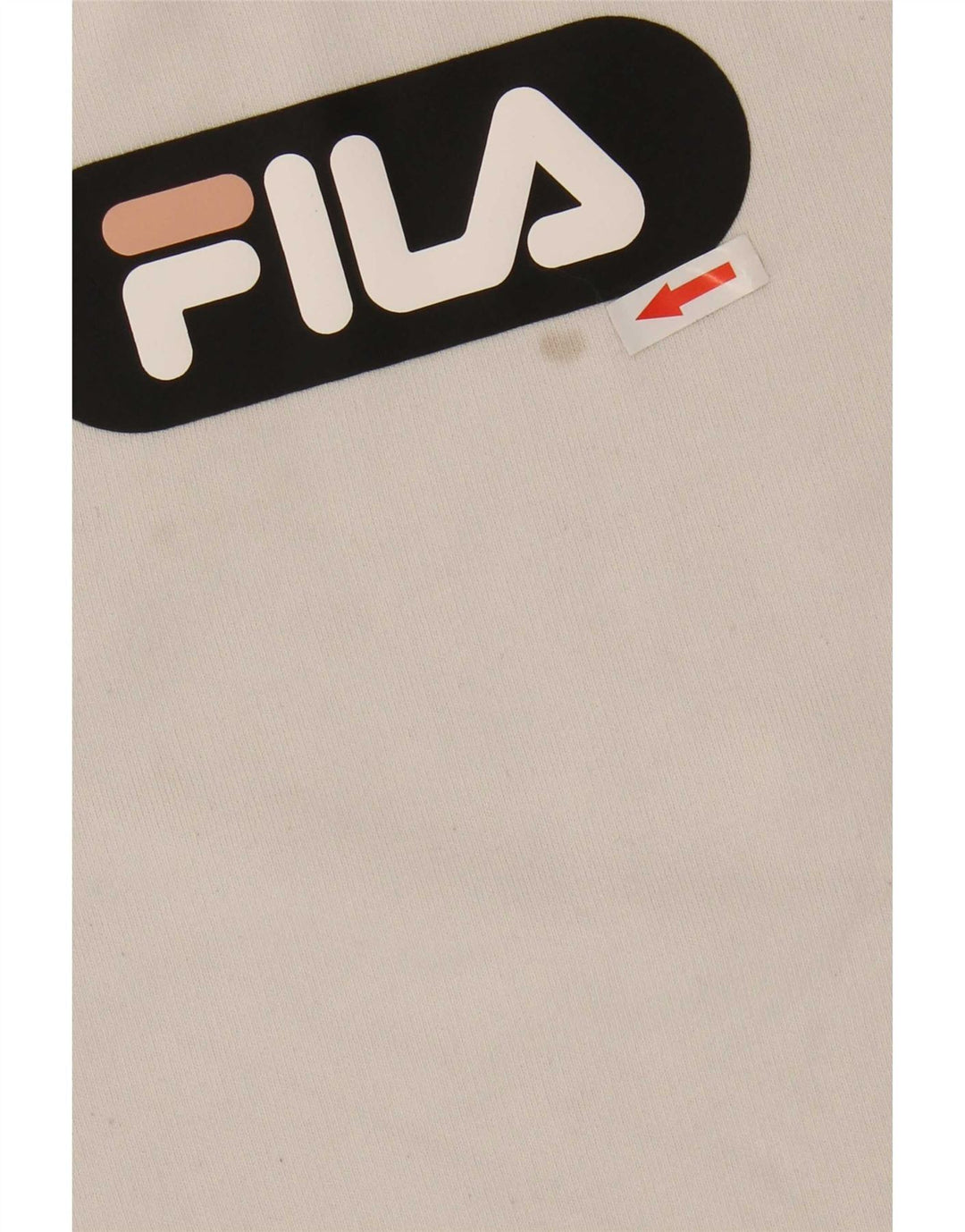 Женский укороченный джемпер оверсайз Fila UK 10, маленький белый с цветными блоками