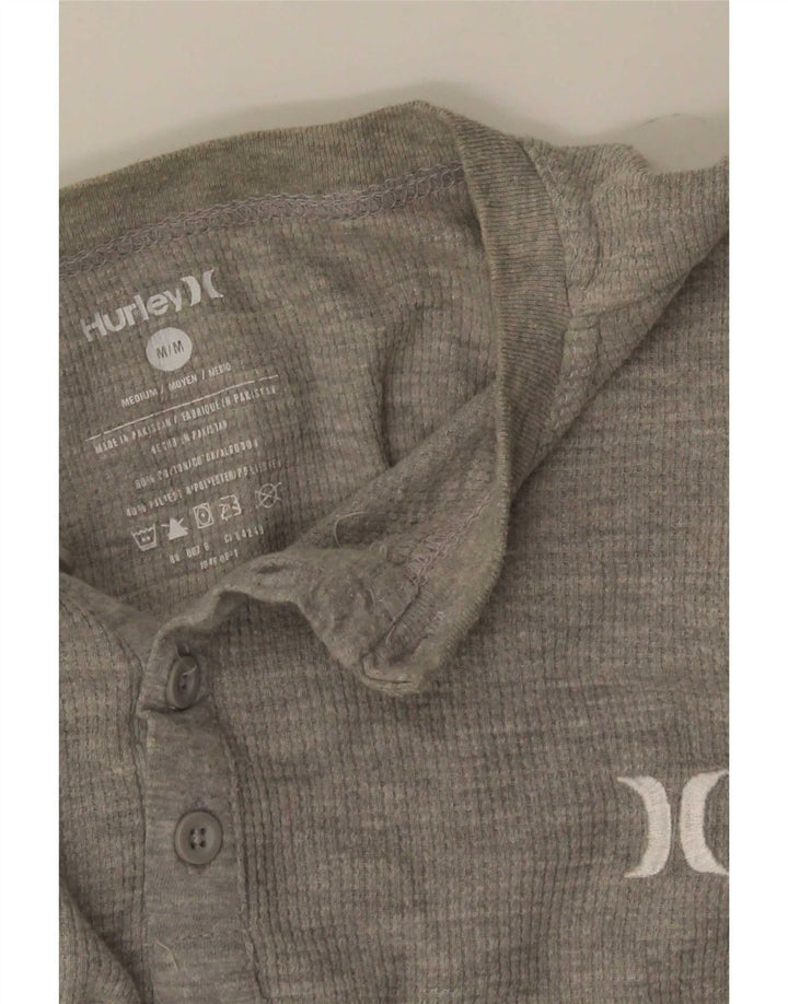 Мужская футболка Hurley с длинным рукавом, средний серый хлопок