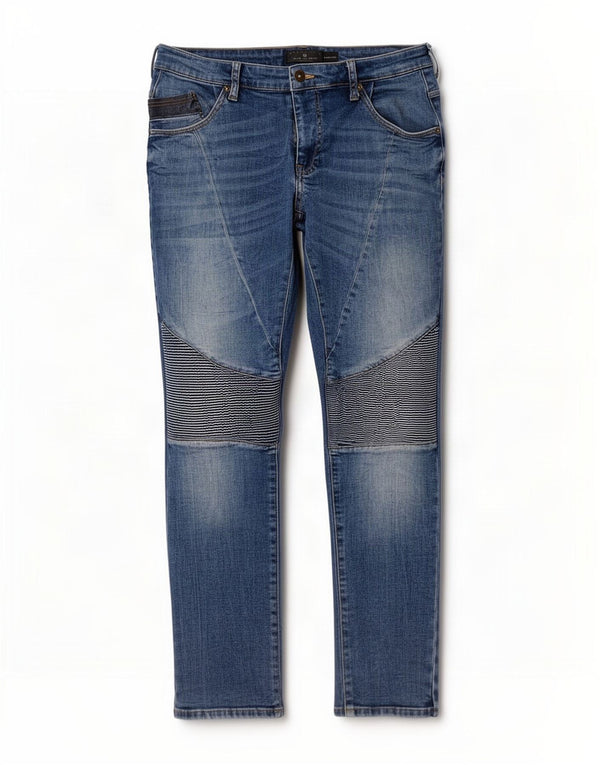 Мужские потертые джинсы скинни Zara EU 44, большие W34 L30, синие