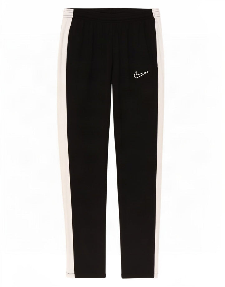 Мужские спортивные брюки Nike Dri Fit среднего размера, полиэстер с цветными блоками, средний черный