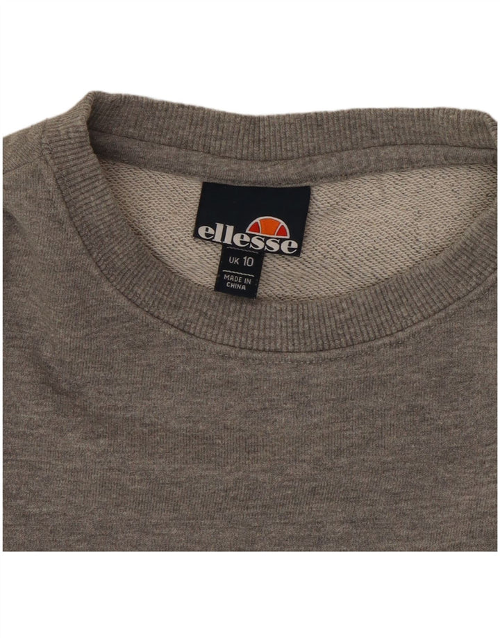 Женский джемпер оверсайз с рисунком Ellesse UK 10, маленький серый в крапинку