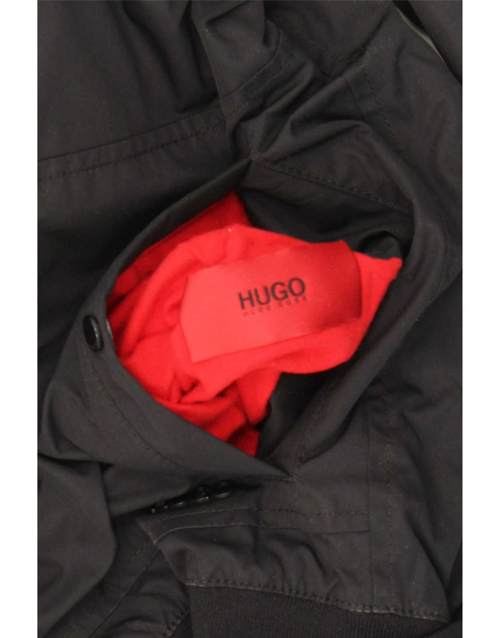 Мужская двусторонняя куртка Hugo Boss UK 36 маленькая черная из полиамида