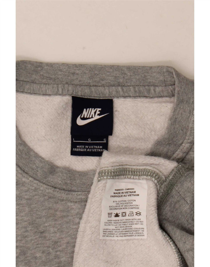 Мужской свитер Nike, большой серый хлопковый джемпер в крапинку