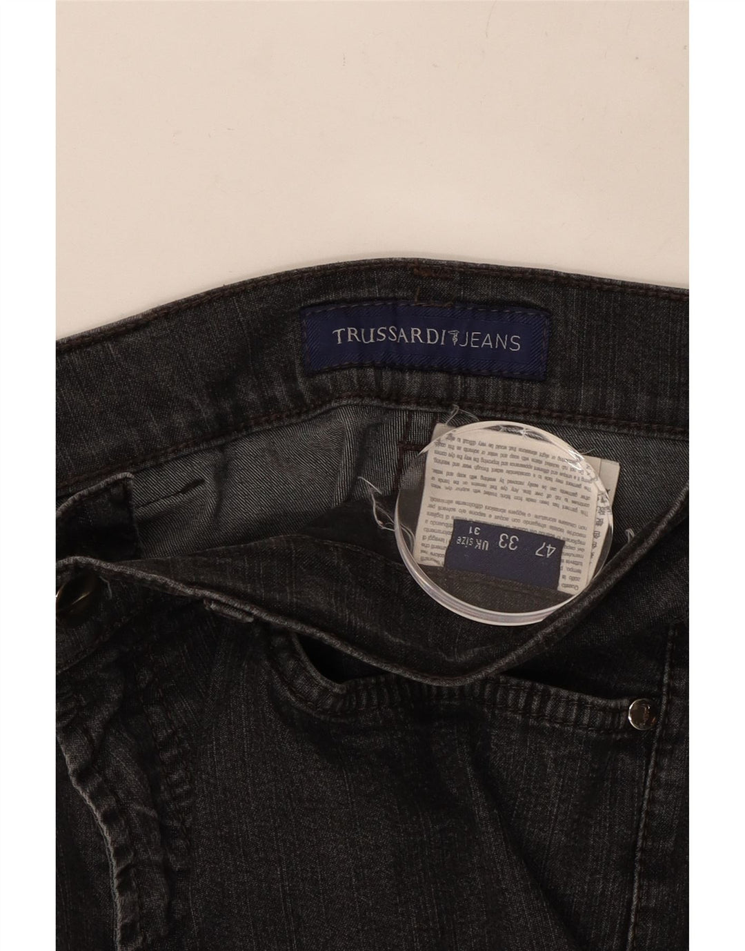TRUSSARDI Женские прямые джинсы W31 L27 Серые