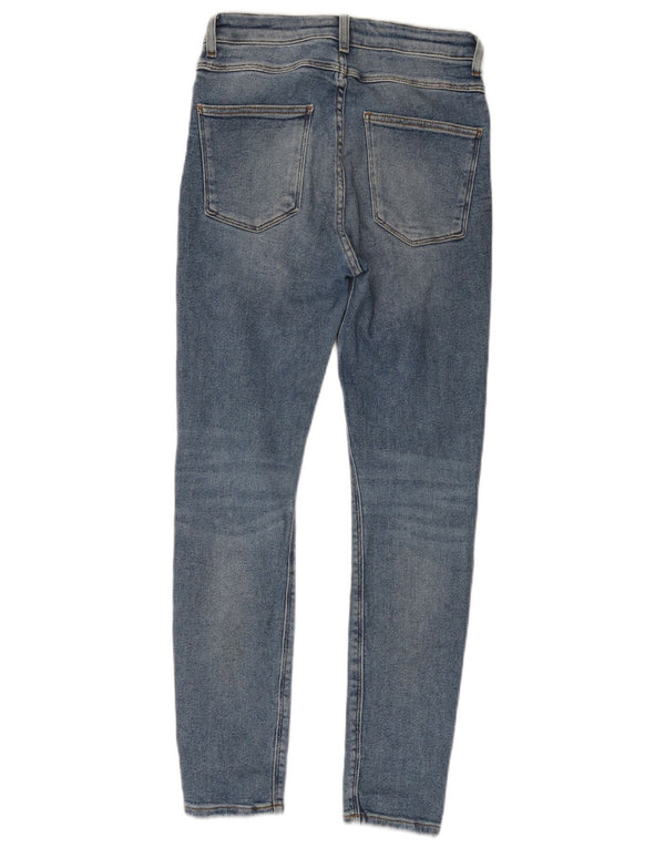 Женские потертые джинсы скинни Zara EU 38, маленькие W28 L27, синие, хлопок