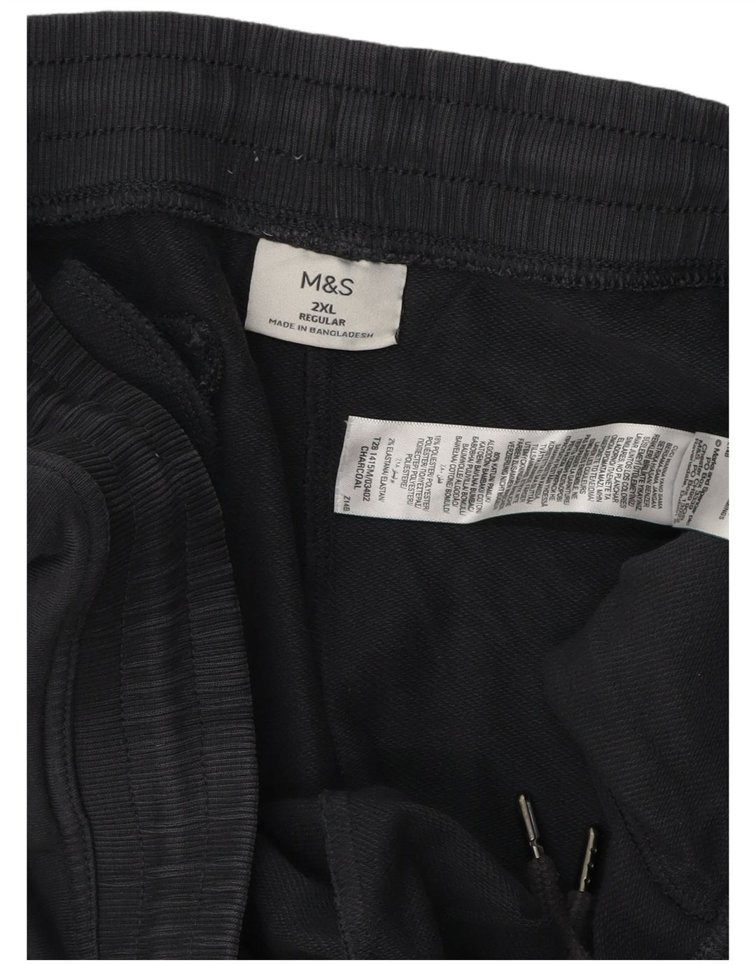 Мужские спортивные брюки стандартного размера Marks & Spencer 2XL, серый хлопок