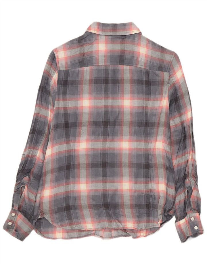 Женская рубашка Tommy Hilfiger UK 10, маленькая серая клетка вискоза