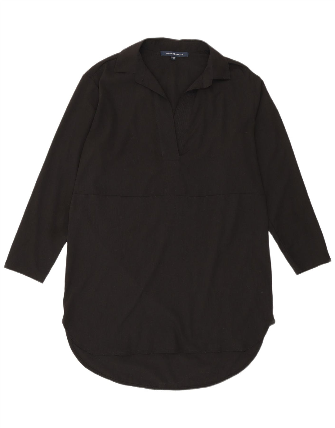 Женская удлиненная рубашка-пуловер FRENCH CONNECTION UK 8, маленькая черная