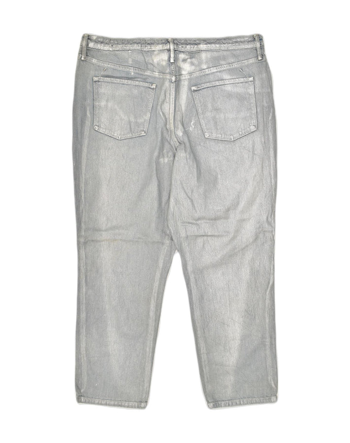 MOSSIMO Womens Mom Jean High Rise Wide Leg Jeans US 16 2XL W38 L26 Grey | Vintage Mossimo | Thrift | Second-Hand Mossimo | Used Clothing | Messina Hembry 