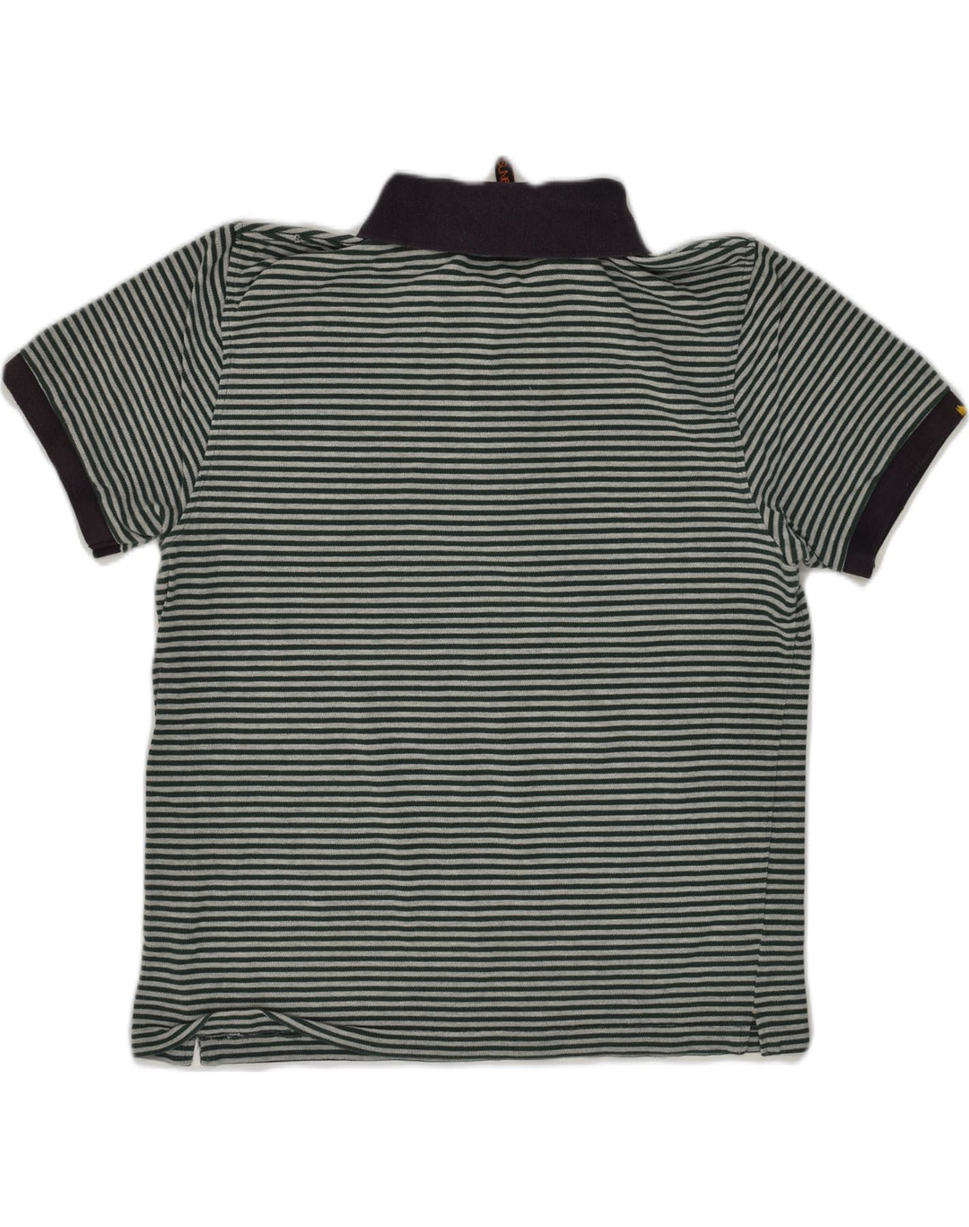 SUN68 Mens Slim Polo Shirt XL Grey Striped Cotton | Vintage Sun68 | Thrift | Second-Hand Sun68 | Used Clothing | Messina Hembry 