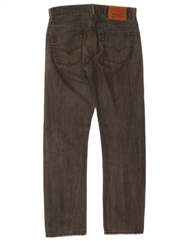 Мужские прямые джинсы Levi's 513 W30 L30 серые, хлопок