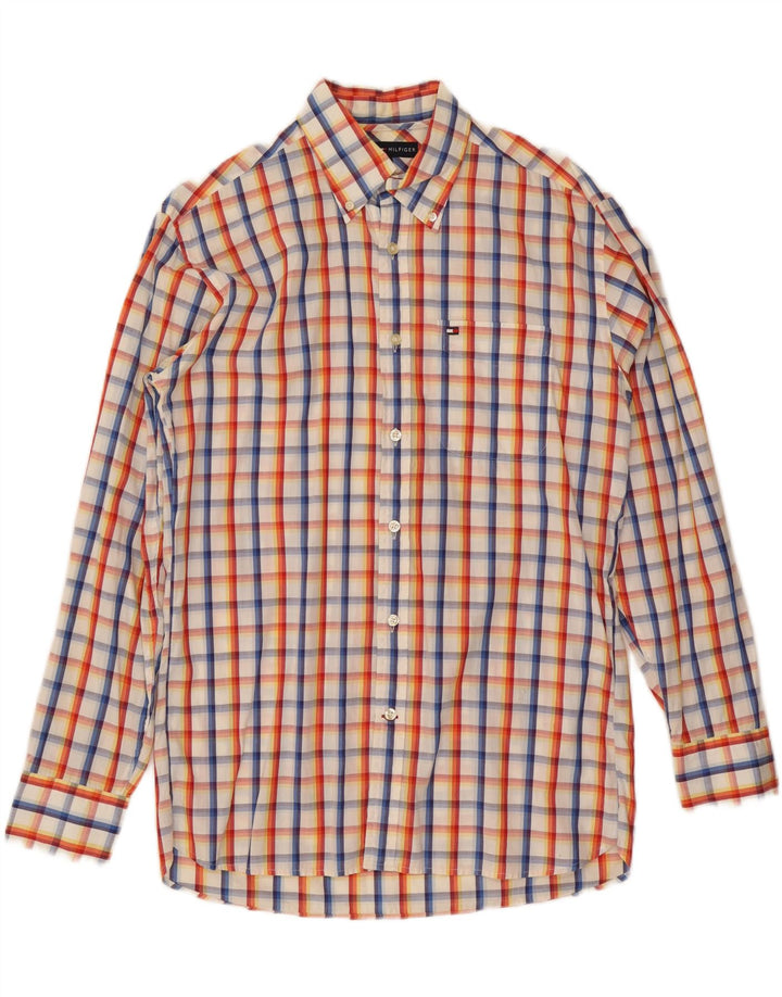 TOMMY HILFIGER Mens Shirt Medium Multicoloured Check Vintage Tommy Hilfiger and Second-Hand Tommy Hilfiger from Messina Hembry 