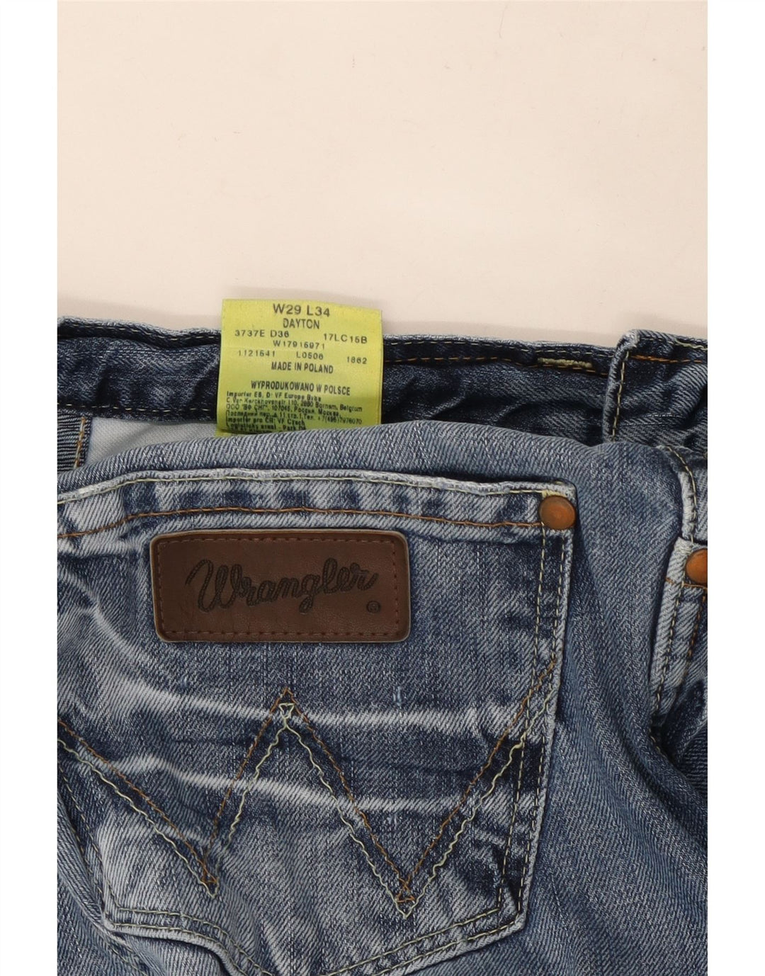 Мужские джинсы WRANGLER Dayton Bootcut W29 L34 синие, хлопок