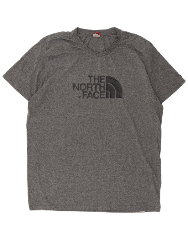 Мужская футболка с рисунком The North Face, топ XL, серый хлопок