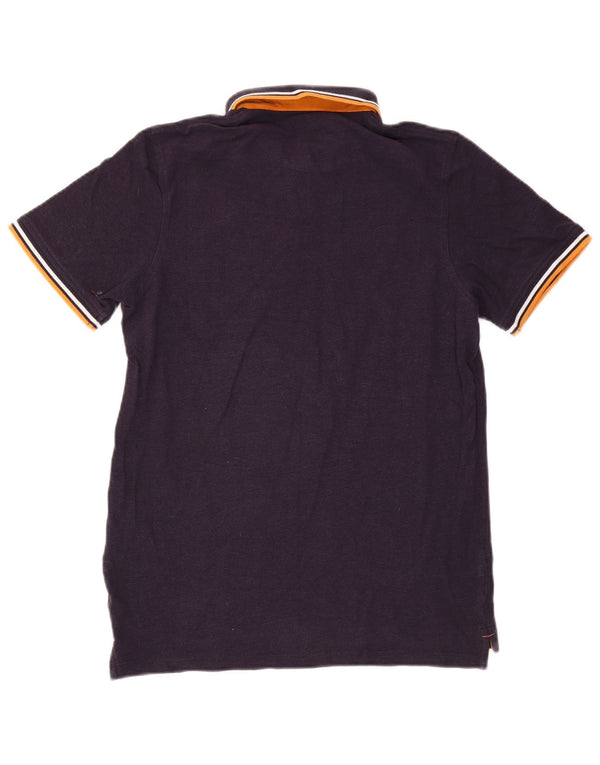 Мужская рубашка поло Jack & Jones, хлопковая большая фиолетовая полоска