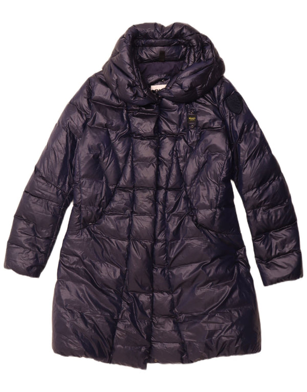 Женское стеганое пальто с капюшоном Blauer UK 18 XL, темно-синий, полиэстер