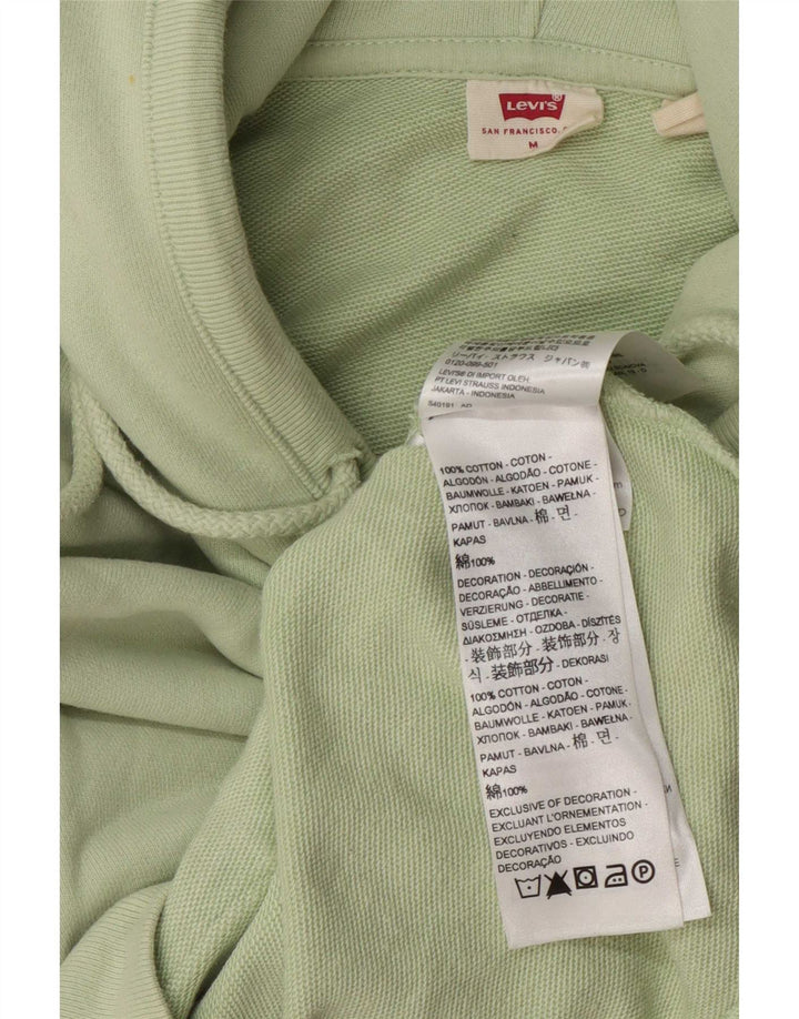 Женский джемпер с капюшоном Levi's UK 14, хлопковый средний зеленый цвет