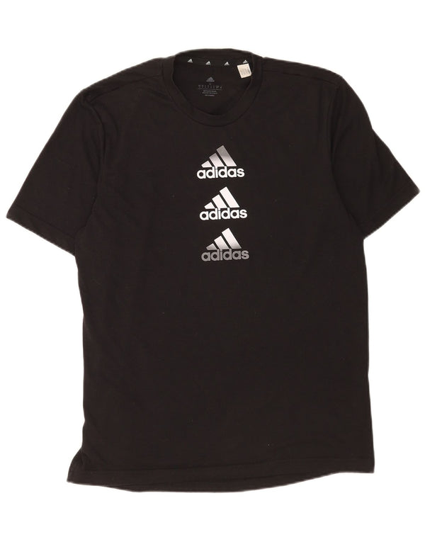Мужская футболка Adidas Aeroready с рисунком, маленький черный полиэстер