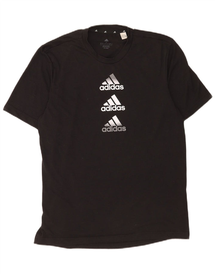 Мужская футболка Adidas Aeroready с рисунком, маленький черный полиэстер