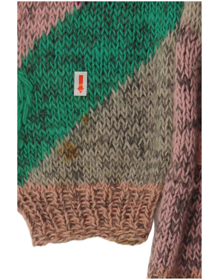 ВИНТАЖНЫЙ женский джемпер с вырезом «лодочка», Великобритания, 18 XL, разноцветный цветочный принт