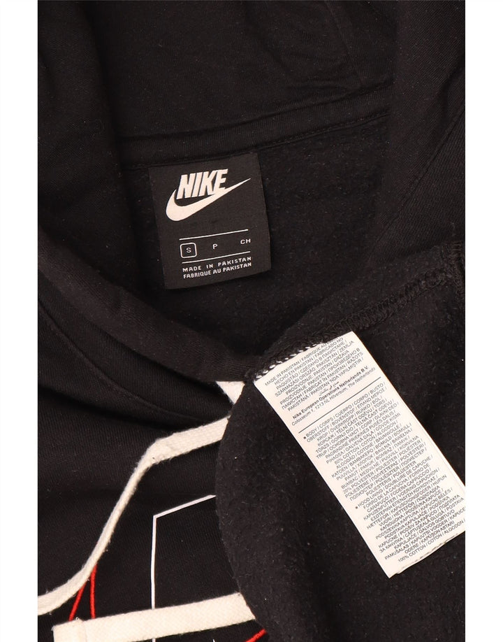 Мужской джемпер с капюшоном Nike, маленький черный, хлопковый