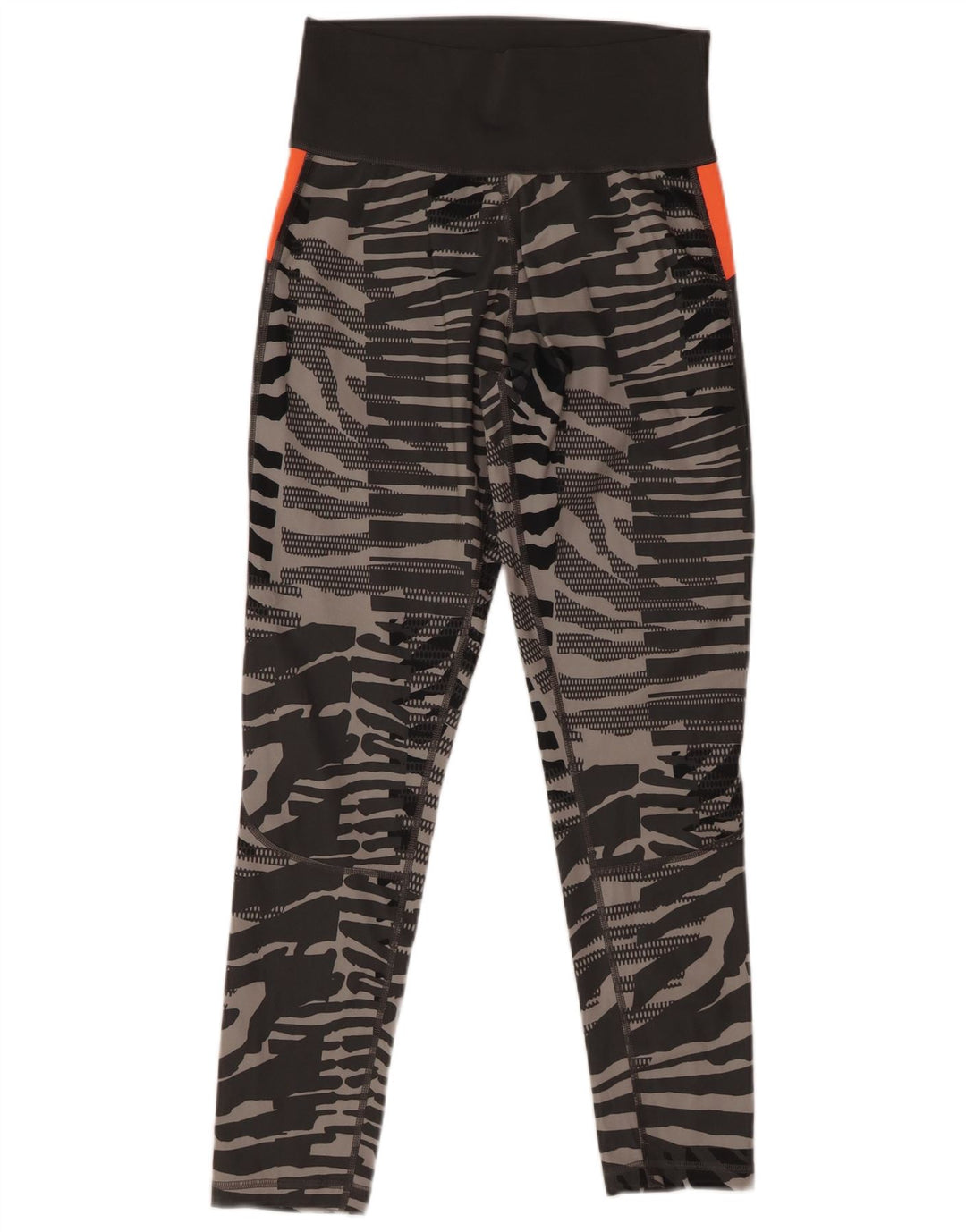 Женские леггинсы Adidas Climalite UK 12, средний серый с животным принтом