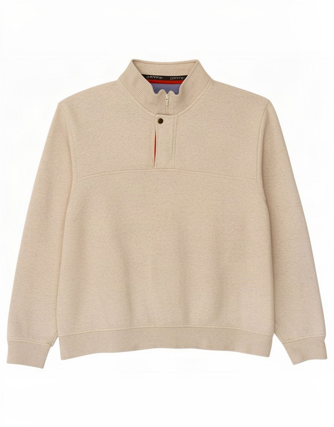 Мужской свитер Orvis с воротником на молнии, 2XL, белый хлопок с крапинками