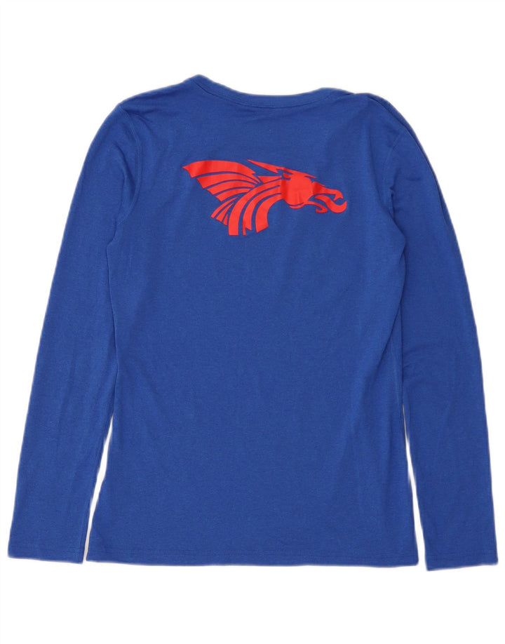 Женские кроссовки Nike Hutchinson Graphic Top с длинным рукавом UK 10, маленький синий полиэстер
