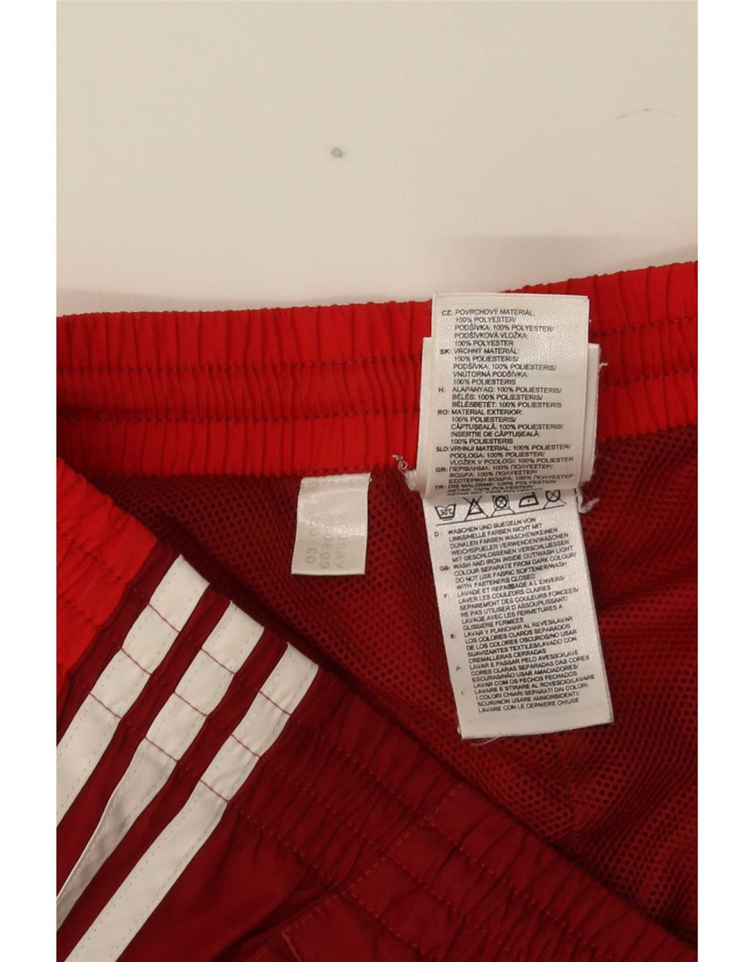Мужские спортивные брюки Adidas Joggers среднего красного цвета из полиэстера