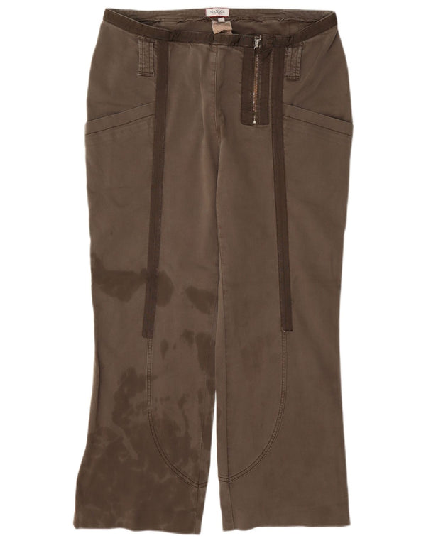 Женские укороченные брюки Max & Co. UK 16, большие W34 L24, коричневые