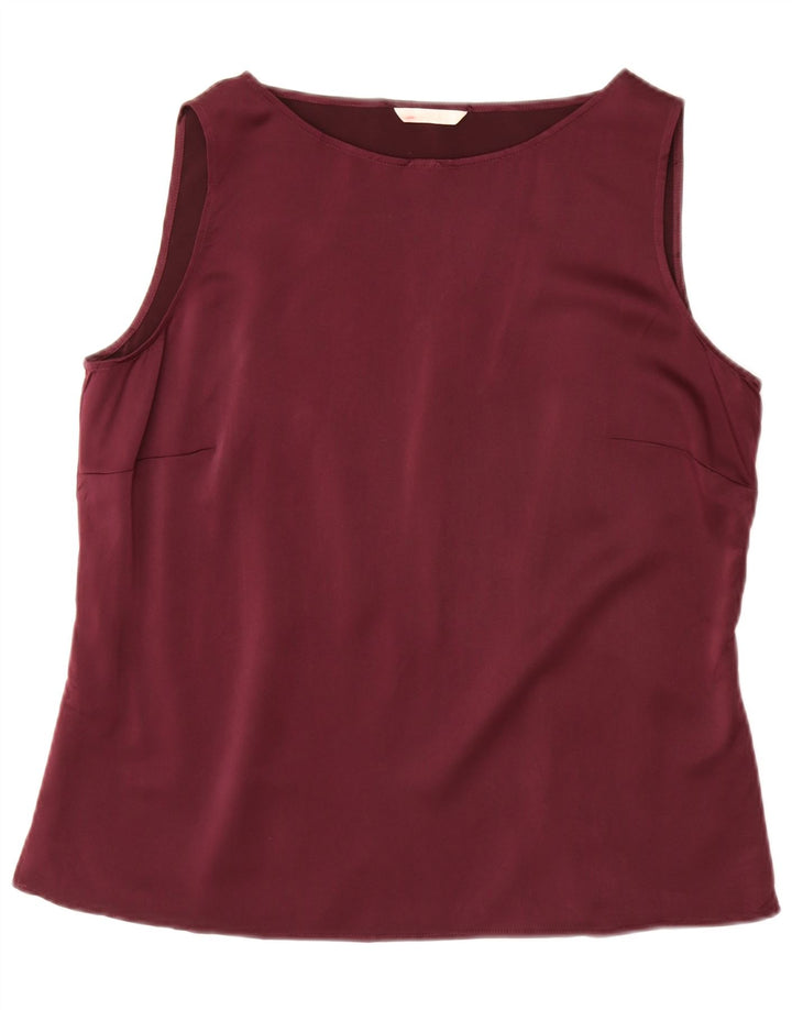 Женская блузка без рукавов Marks & Spencer, Великобритания, 18 XL, бордовый полиэстер