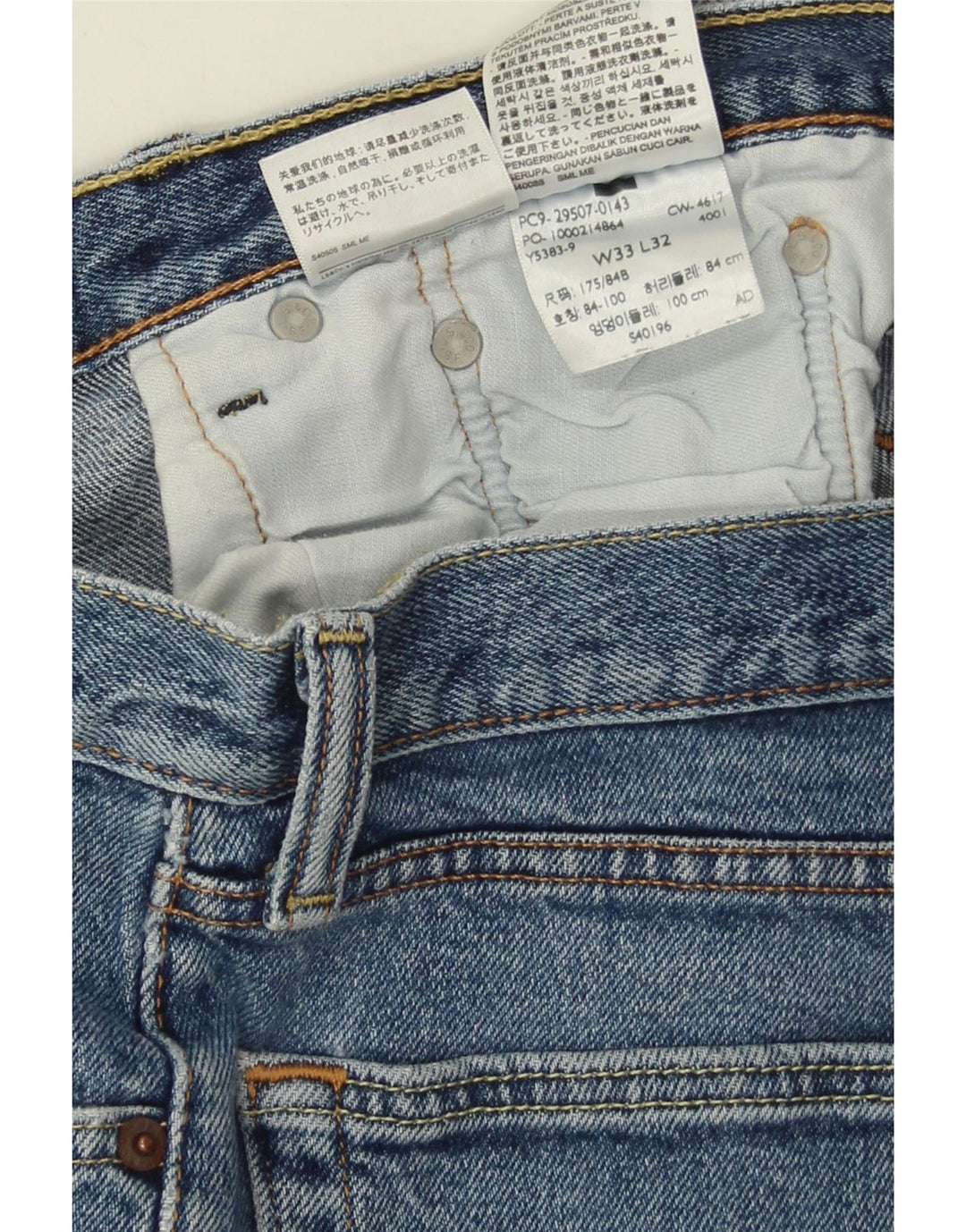 LEVI'S Mens Slim Jeans W33 L32 Blue Cotton Vintage Levi's and Second-Hand Levi's from Messina Hembry 