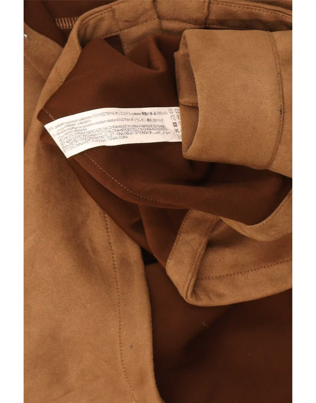 Мужская рубашка лесоруба с капюшоном Zara среднего коричневого цвета из полиэстера